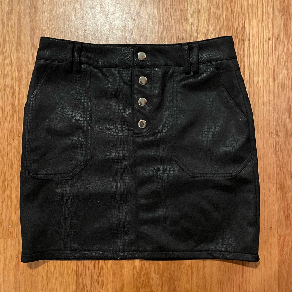 Chocolate black mini skirt